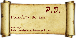 Polyák Dorina névjegykártya